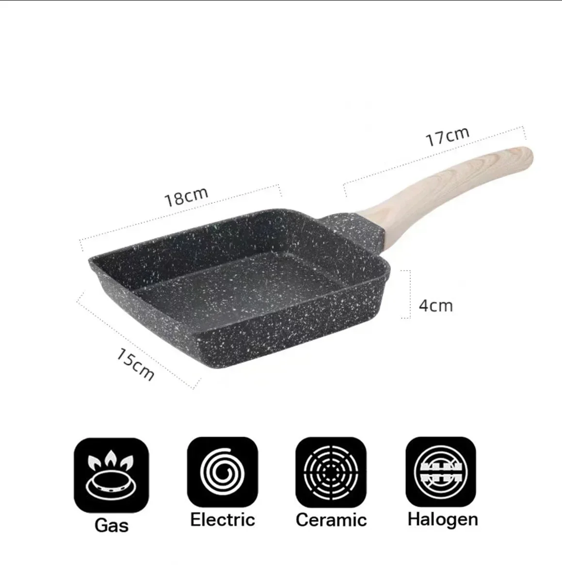 Japanese Tamagoyaki Frying Pan Black Omelette Egg Roll Pancake Pan with Detachable Anti Scalding Handle for All Stove Frying Pan
Japanese Tamagoyaki Frying Pan Black Omelette Egg Roll Pancake Pan with Detachable Anti Scalding Handle for All Stove Frying Pan
