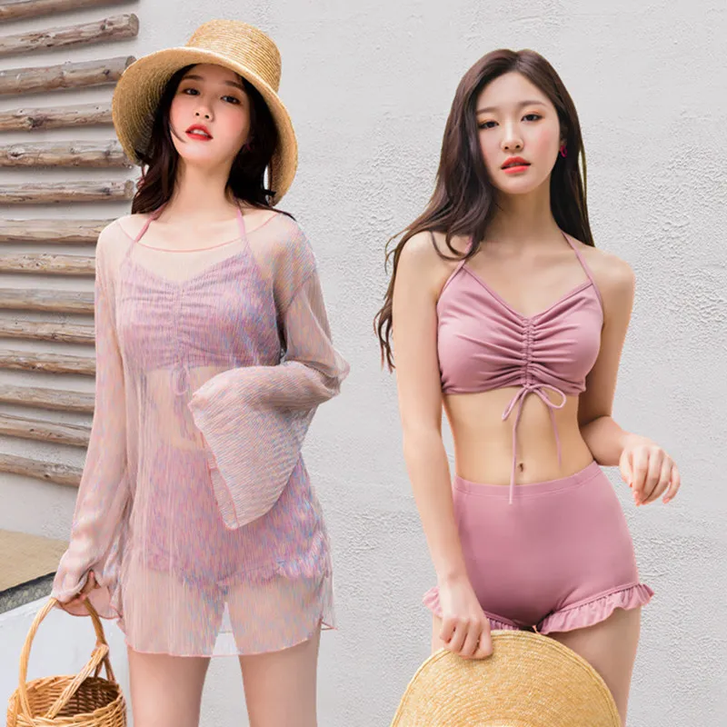 2023 Three-piece High-waisted Long-sleeved Boxer Bikini Set Women's Bikinis Trend Swimwear Women's Swimsuit Dropship
2023 Three-piece High-waisted Long-sleeved Boxer Bikini Set Women's Bikinis Trend Swimwear Women's Swimsuit Dropship
