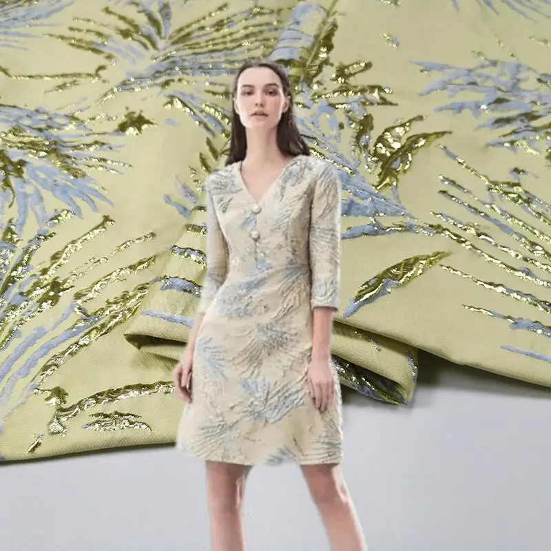 Bronzing Jacquard Brocade Fabric Leaves Spring Autumn Winter for Dress Short Skirt Dress Clothing Material Sewing by the Meter
Bronzing Jacquard Brocade Fabric Leaves Spring Autumn Winter for Dress Short Skirt Dress Clothing Material Sewing by the Meter