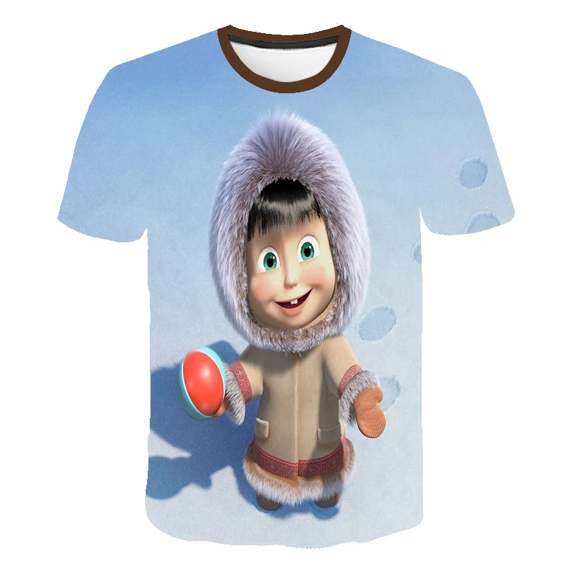 Summer T Shirt Cartoon Animals Baby Kids Boys Girls Children Cute Short Sleeves Summer Clothing 3D Printed Martha and the bear
Summer T Shirt Cartoon Animals Baby Kids Boys Girls Children Cute Short Sleeves Summer Clothing 3D Printed Martha and the bear