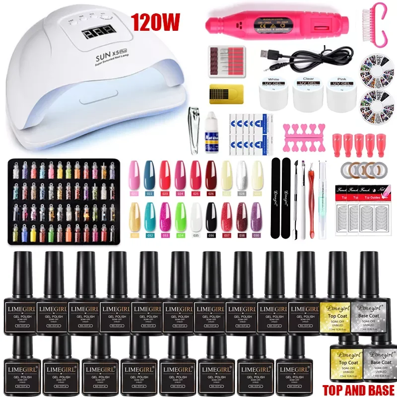 Limegirl Manicure Set for Nail Set With UV LED LAMP Gel Nail Polish Set Kit Electric Nail Drill Manicure Sets Nail Tools Kit
Limegirl Manicure Set for Nail Set With UV LED LAMP Gel Nail Polish Set Kit Electric Nail Drill Manicure Sets Nail Tools Kit