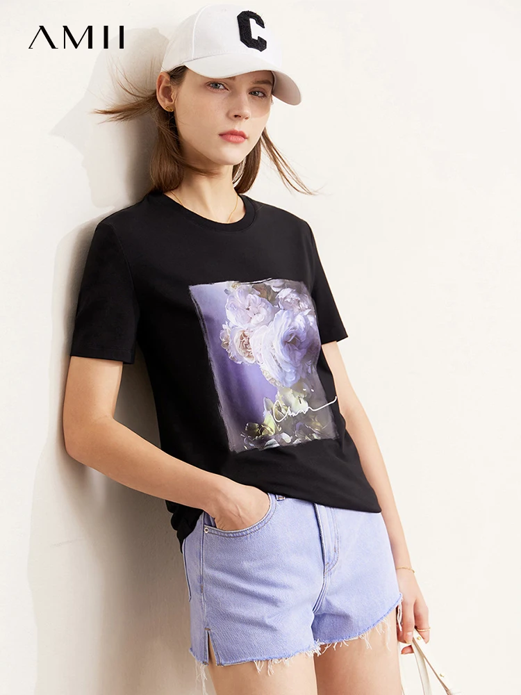 Amii Minimalism T-shirts for Women 2022 Summer New Loose O-neck 100% Cotton Tops Flower Embroidery Design Women Clothes 12260013
Amii Minimalism T-shirts for Women 2022 Summer New Loose O-neck 100% Cotton Tops Flower Embroidery Design Women Clothes 12260013