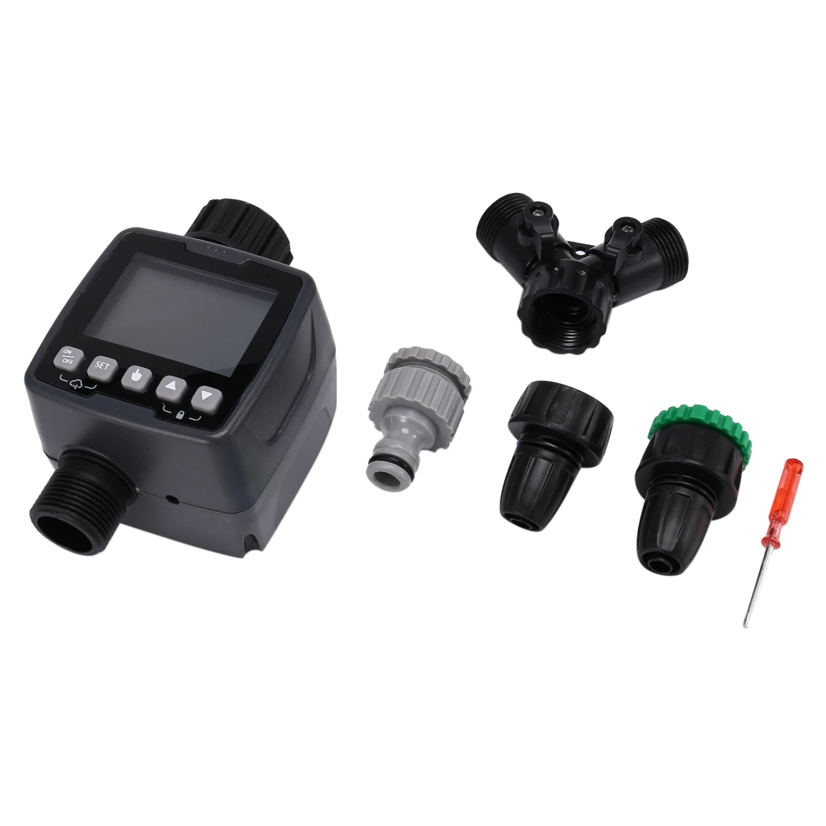 Automatic Water Timer,Water Sprinkler Timer with 2 Way Splitter,for Outdoor Faucet,Drip Irrigation,Lawn(Grey,EU
Automatic Water Timer,Water Sprinkler Timer with 2 Way Splitter,for Outdoor Faucet,Drip Irrigation,Lawn(Grey,EU