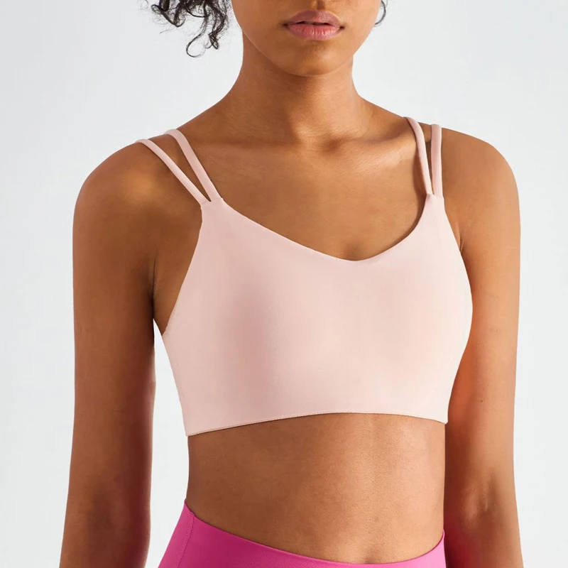 Women Naked Feel Soft Sports Underwear Solid Color Sexy Back Workout Yoga Bra Gym Crop Top With Chest Pads Fitness Clothes
Women Naked Feel Soft Sports Underwear Solid Color Sexy Back Workout Yoga Bra Gym Crop Top With Chest Pads Fitness Clothes