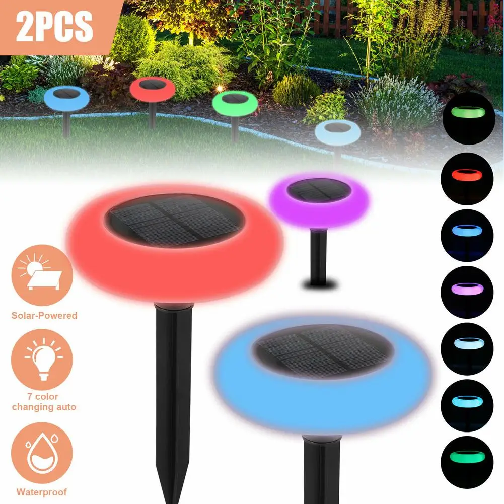 2pcs Solar Led Lanscape Light Outdoor Ipx7 Waterproof 7-color Changing Lawn Light For Garden Lawns Yards Walkways Decor Lamp
2pcs Solar Led Lanscape Light Outdoor Ipx7 Waterproof 7-color Changing Lawn Light For Garden Lawns Yards Walkways Decor Lamp