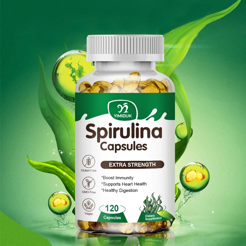 Spirulina Capsule Daily Detox Energy Booster Digestion Anti-Infection Cardiovascular Health Immune Products
Spirulina Capsule Daily Detox Energy Booster Digestion Anti-Infection Cardiovascular Health Immune Products