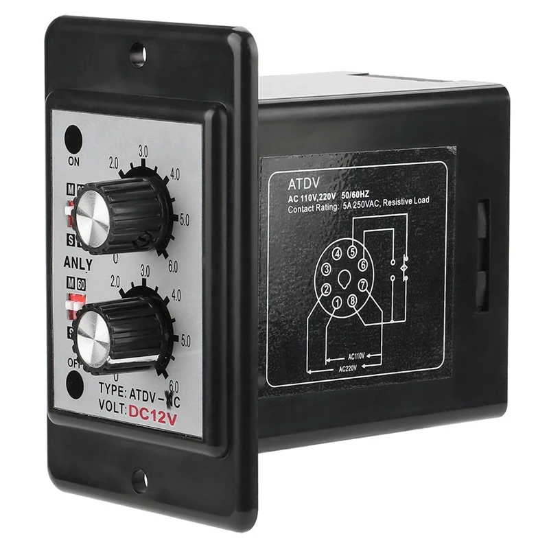 4X On Off Twin Timer Relay Knob Control Time Switch ATDV-YC 6S-60M Relay Board AC 110/220V Electrical Access(DC 12V)
4X On Off Twin Timer Relay Knob Control Time Switch ATDV-YC 6S-60M Relay Board AC 110/220V Electrical Access(DC 12V)
