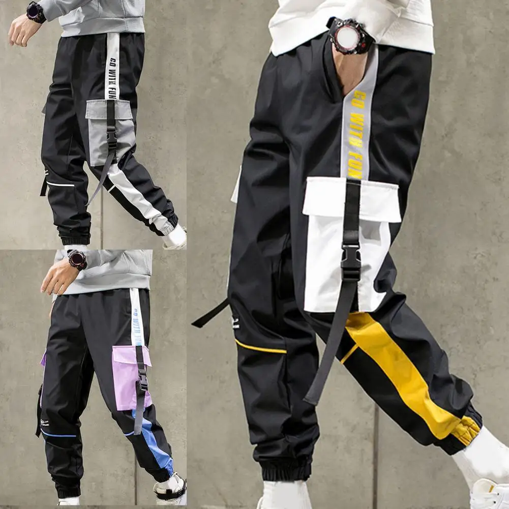 Men's Cargo Pants Large Pockets Strap Hiphop Joggers Sweatpants Spring Autumn Big Pockets Pants Ribbons Men's Clothes pantalones
Men's Cargo Pants Large Pockets Strap Hiphop Joggers Sweatpants Spring Autumn Big Pockets Pants Ribbons Men's Clothes pantalones