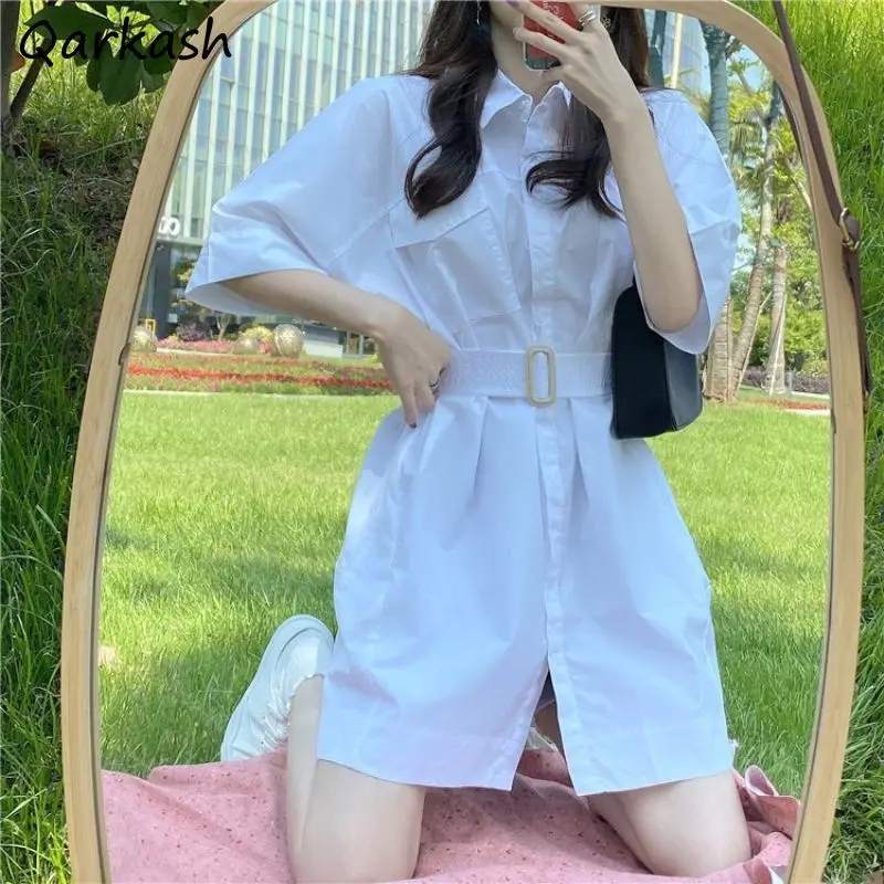 Short Sleeve Dresses Women Solid Sashes Mini Elegant Females Casual Simple Empire Fashion Ulzzang Daily Sweet Chic Preppy Cute 
Short Sleeve Dresses Women Solid Sashes Mini Elegant Females Casual Simple Empire Fashion Ulzzang Daily Sweet Chic Preppy Cute