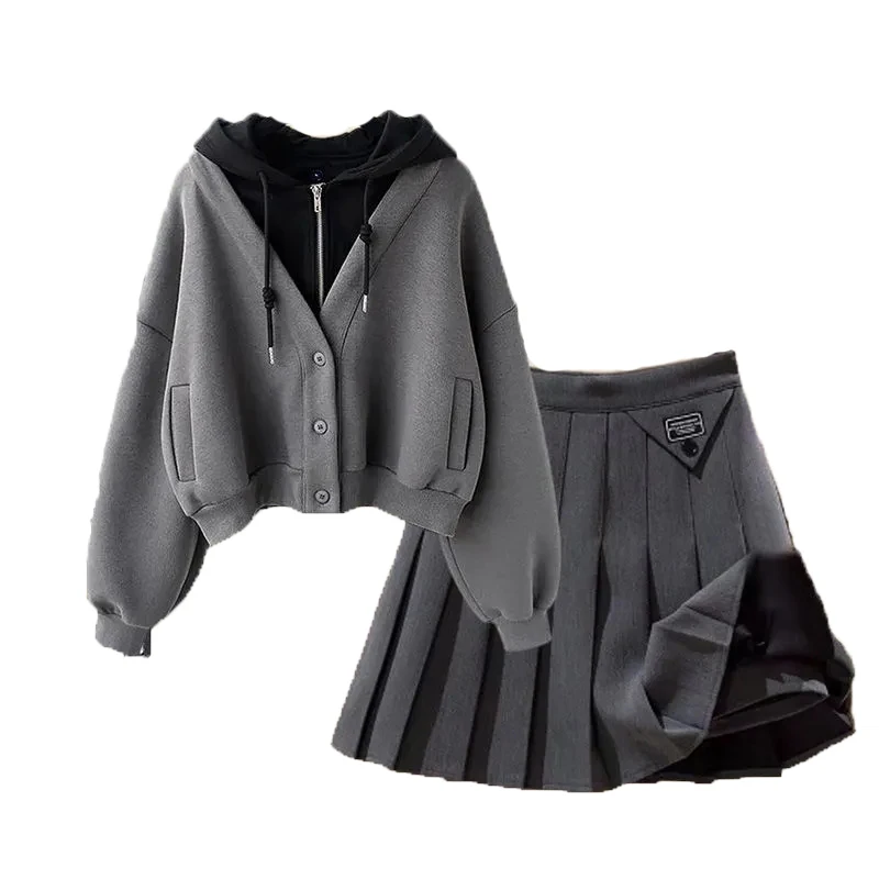 Spring Two Piece Set Skirt High Waist Female Streetwear Sweatshirt+A Line Skirts two-piece Women Streetwear Harajuku Pullover
Spring Two Piece Set Skirt High Waist Female Streetwear Sweatshirt+A Line Skirts two-piece Women Streetwear Harajuku Pullover