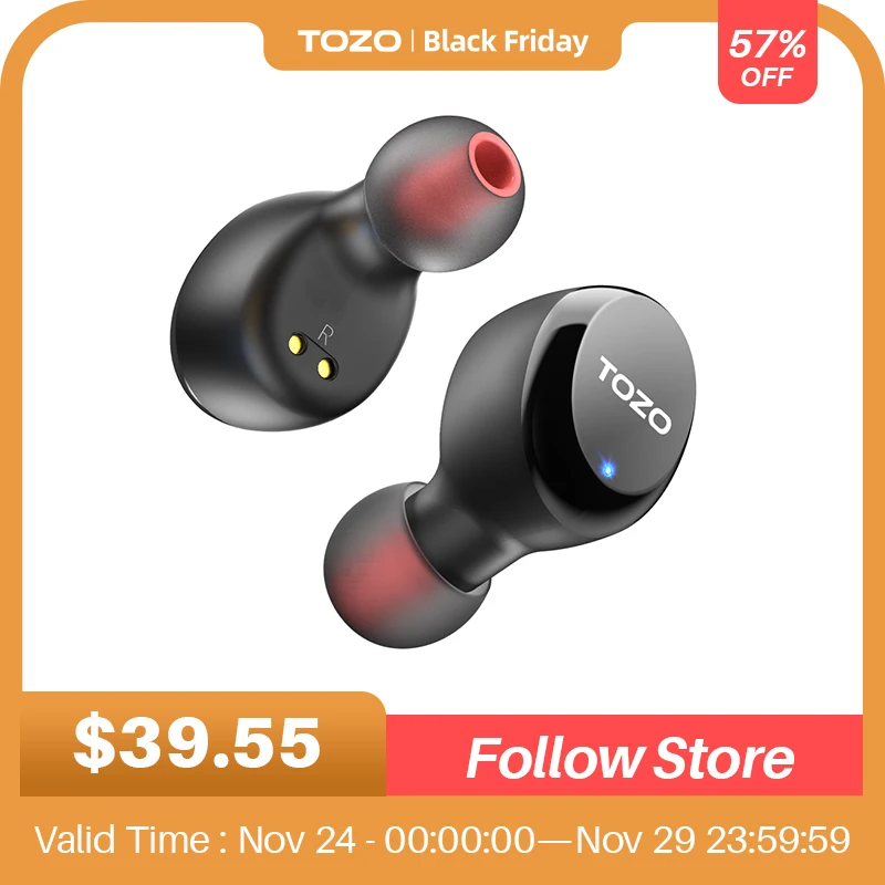 Wireless Earbuds, bluetooth earphones with Big Bass, Custom 16 EQ, Bluetooth 5.2, 32H Playtime, Headphones APP Contro TOZO T6S
Wireless Earbuds, bluetooth earphones with Big Bass, Custom 16 EQ, Bluetooth 5.2, 32H Playtime, Headphones APP Contro TOZO T6S