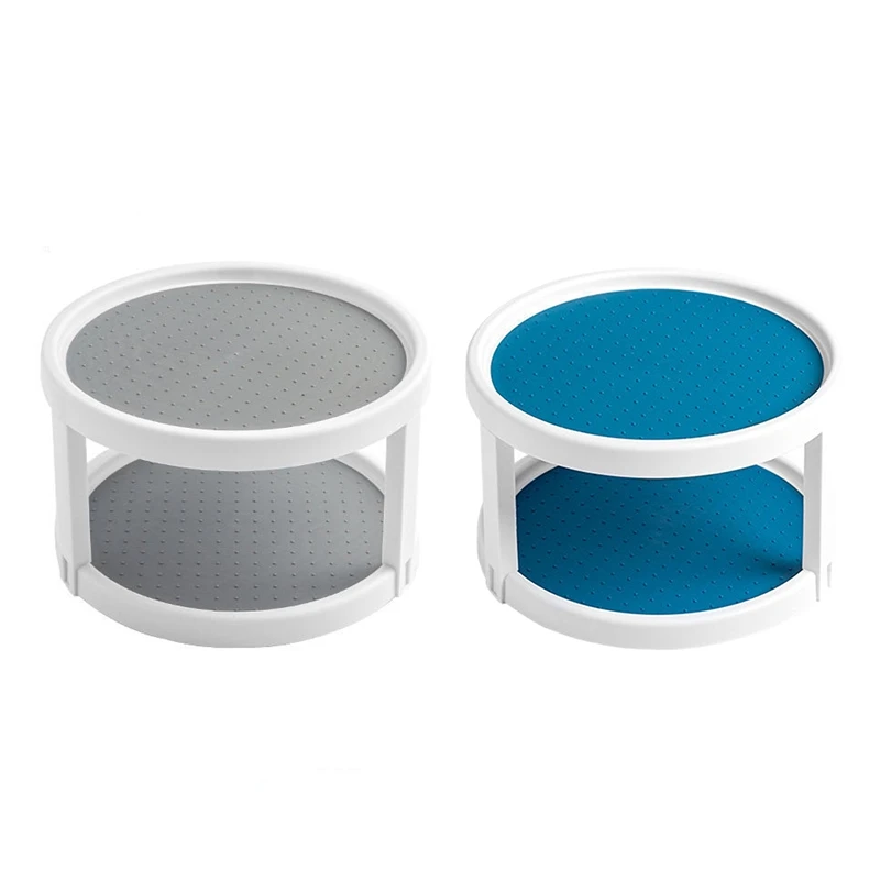 360 Rotation Double Layer Cabinet Organizer Spice Storage Rack Pantry Turntable 25cm
360 Rotation Double Layer Cabinet Organizer Spice Storage Rack Pantry Turntable 25cm