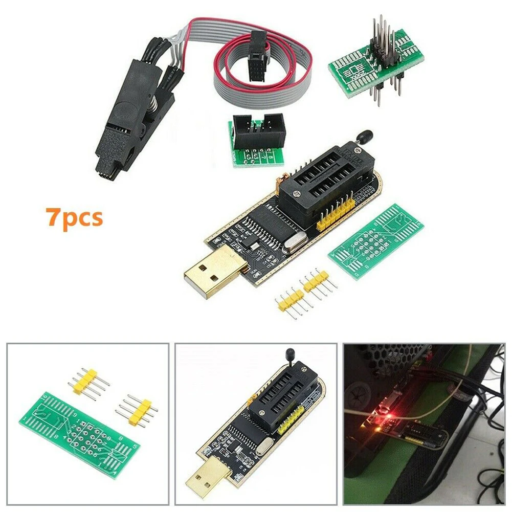 CH341A 24 25 Series EEPROM Flash BIOS USB Programmer Module + SOIC8 Test Clip SOIC8 SOP8 Flash Chip Programmer
CH341A 24 25 Series EEPROM Flash BIOS USB Programmer Module + SOIC8 Test Clip SOIC8 SOP8 Flash Chip Programmer