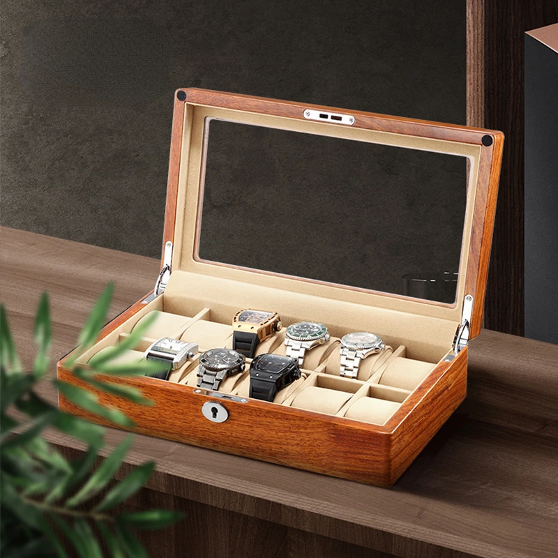 Vintage Storage Box Solid Wood Watch Storage Box with Microfiber Travel Storage Box Men's and Women's Watch Display
Vintage Storage Box Solid Wood Watch Storage Box with Microfiber Travel Storage Box Men's and Women's Watch Display