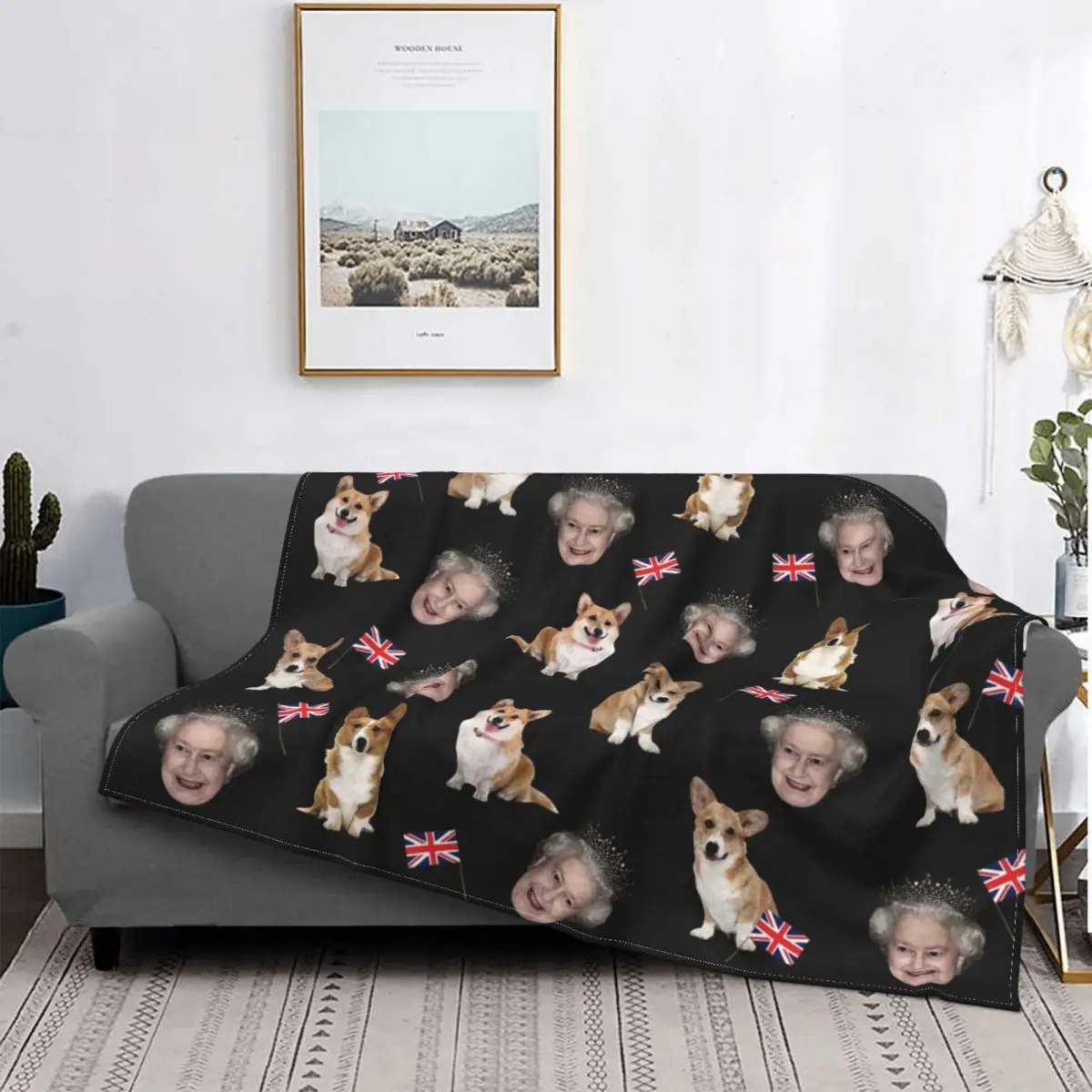Queen Elizabeth And Corgis Blanket Fleece Printed Dog Lover Breathable Warm Throw Blanket for Bedding Outdoor Rug Piece
Queen Elizabeth And Corgis Blanket Fleece Printed Dog Lover Breathable Warm Throw Blanket for Bedding Outdoor Rug Piece