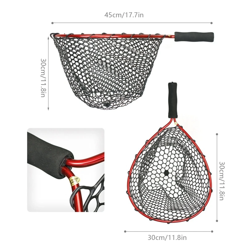 Fishing Net, Fly Fishing Landing Net Soft EVA Grip Aluminum Alloy Frame and Comfortable EVA Handle with Sturdy Carabiner
Fishing Net, Fly Fishing Landing Net Soft EVA Grip Aluminum Alloy Frame and Comfortable EVA Handle with Sturdy Carabiner