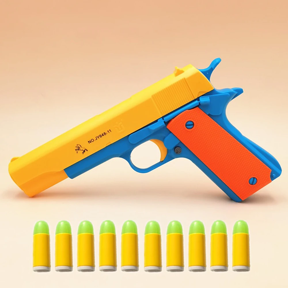 New M1911 Glock Gun Toys Children’s Toy Soft Bullet Gun Pistol Can Throw The Shell Hand Pull Model Simulation Gun Boys Gif
New M1911 Glock Gun Toys Children’s Toy Soft Bullet Gun Pistol Can Throw The Shell Hand Pull Model Simulation Gun Boys Gif