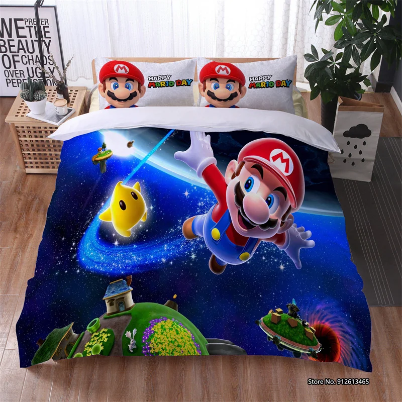 Mario HD Pattern Home Textile 2/3PCS 3D Digital Printed European and American Size Duvet Cover Pillowcase
Mario HD Pattern Home Textile 2/3PCS 3D Digital Printed European and American Size Duvet Cover Pillowcase
