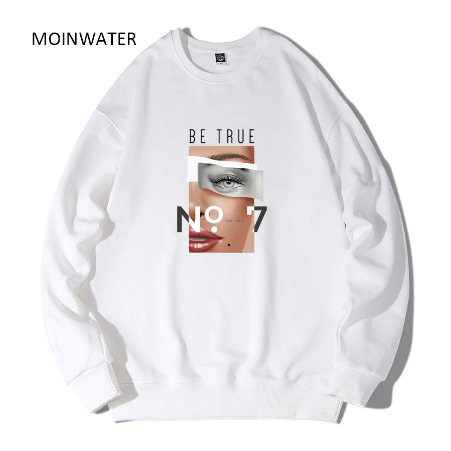 MOINWATER Новая женская белая повседневная толстовка, женские модные толстовки с принтом из чистого хлопка, женские спортивные базовые топы на осень MH2214
MOINWATER Новая женская белая повседневная толстовка, женские модные толстовки с принтом из чистого хлопка, женские спортивные базовые топы на осень MH2214