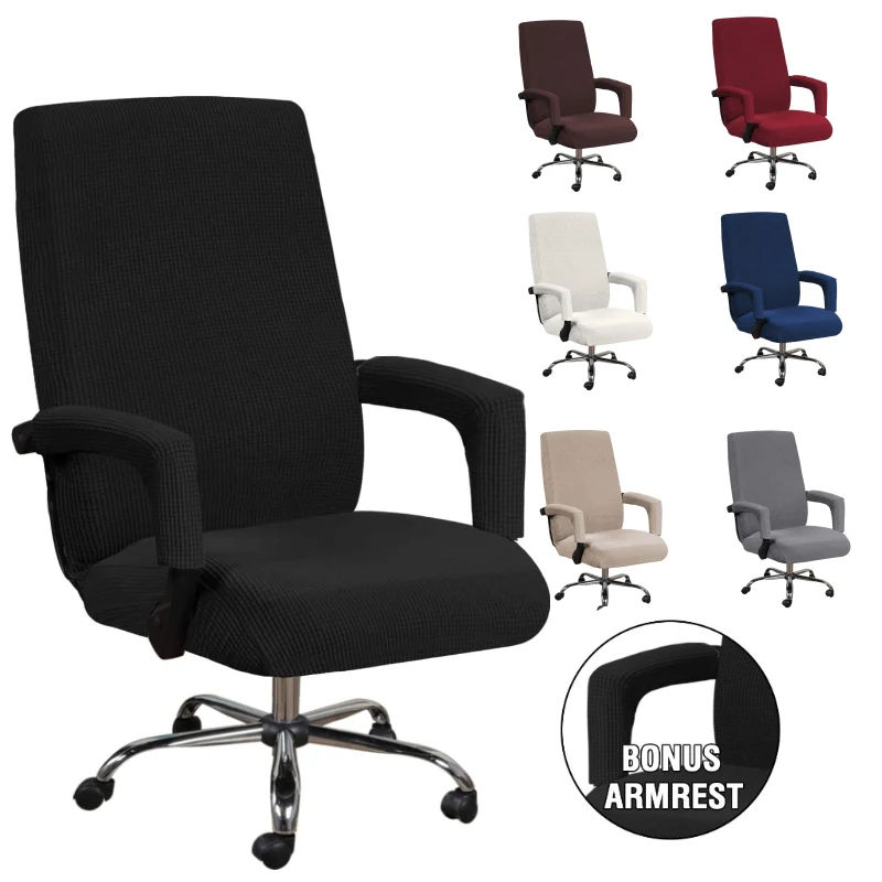 3 Piece Universal Chair Cover with 2 Arm Office Computer Chair Cover 100% Polyester Stretch Washable Removable
3 Piece Universal Chair Cover with 2 Arm Office Computer Chair Cover 100% Polyester Stretch Washable Removable