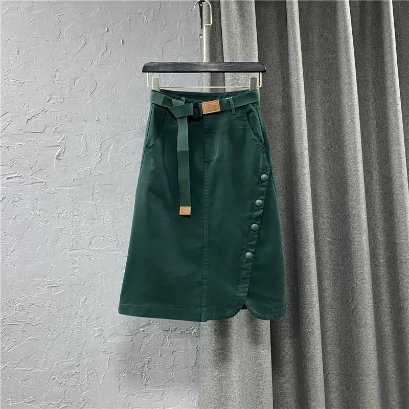Army green mid-length high waist denim women's 2022 spring and summer new casual skirt slim a-line skirt
Army green mid-length high waist denim women's 2022 spring and summer new casual skirt slim a-line skirt
