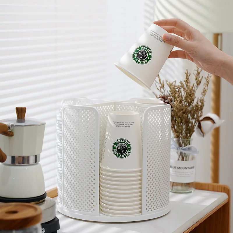 Desktop Rotating Compartment Paper Cup Holder Disposable Cup Storage Rack Drink Shop Paper Cup Cup Puller
Desktop Rotating Compartment Paper Cup Holder Disposable Cup Storage Rack Drink Shop Paper Cup Cup Puller