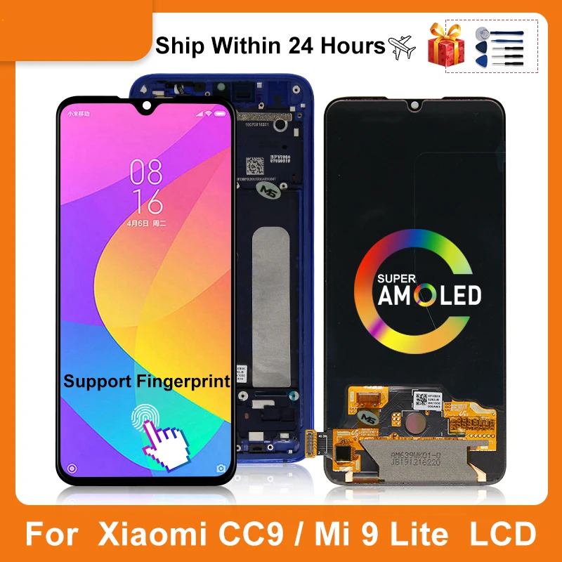 ЖК-дисплей 6,39 дюйма Super AMOLED для Xiaomi Mi CC9 MI 9 Lite, сенсорный экран с дигитайзером для замены ЖК-экрана XiaoMI 9 Lite
ЖК-дисплей 6,39 дюйма Super AMOLED для Xiaomi Mi CC9 MI 9 Lite, сенсорный экран с дигитайзером для замены ЖК-экрана XiaoMI 9 Lite