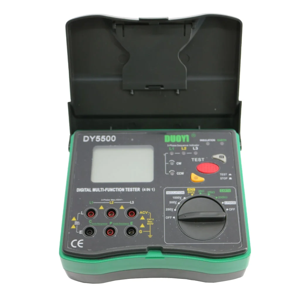 DY5500 3 in 1 Digital Multi-function Multimeter Ground Resistance Tester Insulation Meter
DY5500 3 in 1 Digital Multi-function Multimeter Ground Resistance Tester Insulation Meter