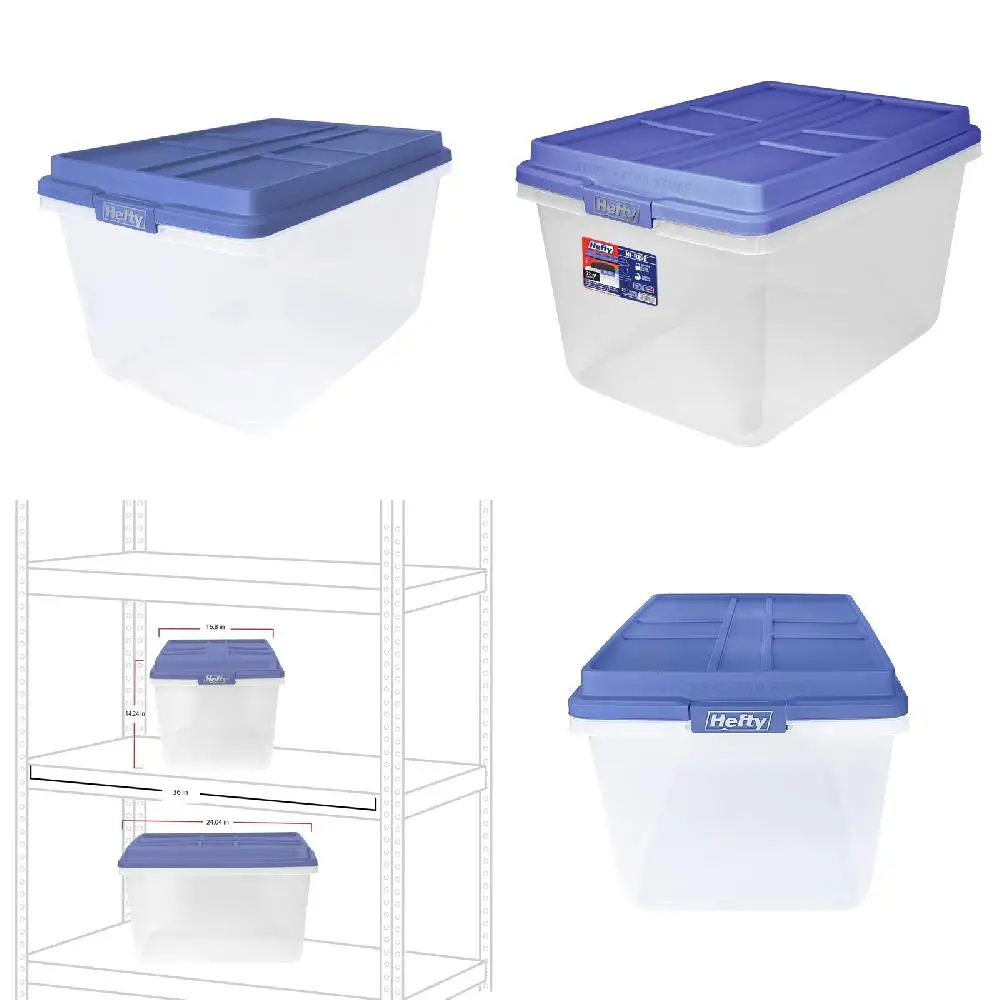 Beautiful Durable Blue Plastic Home Garage Storage Bin with Handles for Organization and Clear Qt Lid - Perfect for Home Organiz
Beautiful Durable Blue Plastic Home Garage Storage Bin with Handles for Organization and Clear Qt Lid - Perfect for Home Organiz