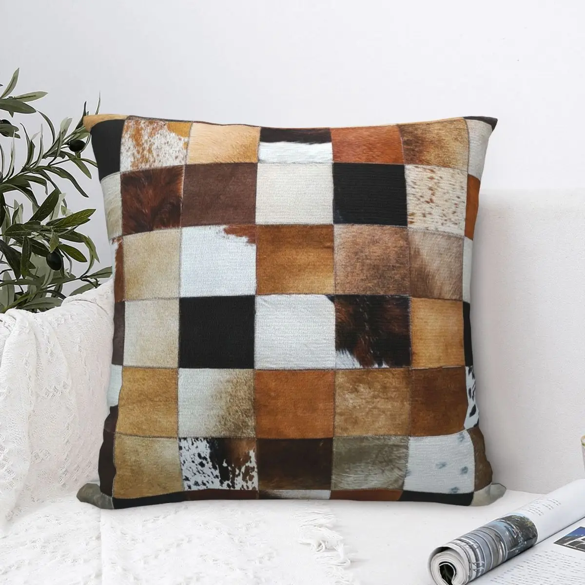 Cowhide Patches Square Pillowcase Cushion Cover Decorative Pillow Case Polyester Throw Pillow cover For Home Sofa Living Room
Cowhide Patches Square Pillowcase Cushion Cover Decorative Pillow Case Polyester Throw Pillow cover For Home Sofa Living Room