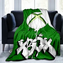Cool XBox Gamer Gift Blanket Gamepad Soft Fleece Spring Warm Flannel Video Game Lover Throw Blankets for Sofa Car Bed Bedspread