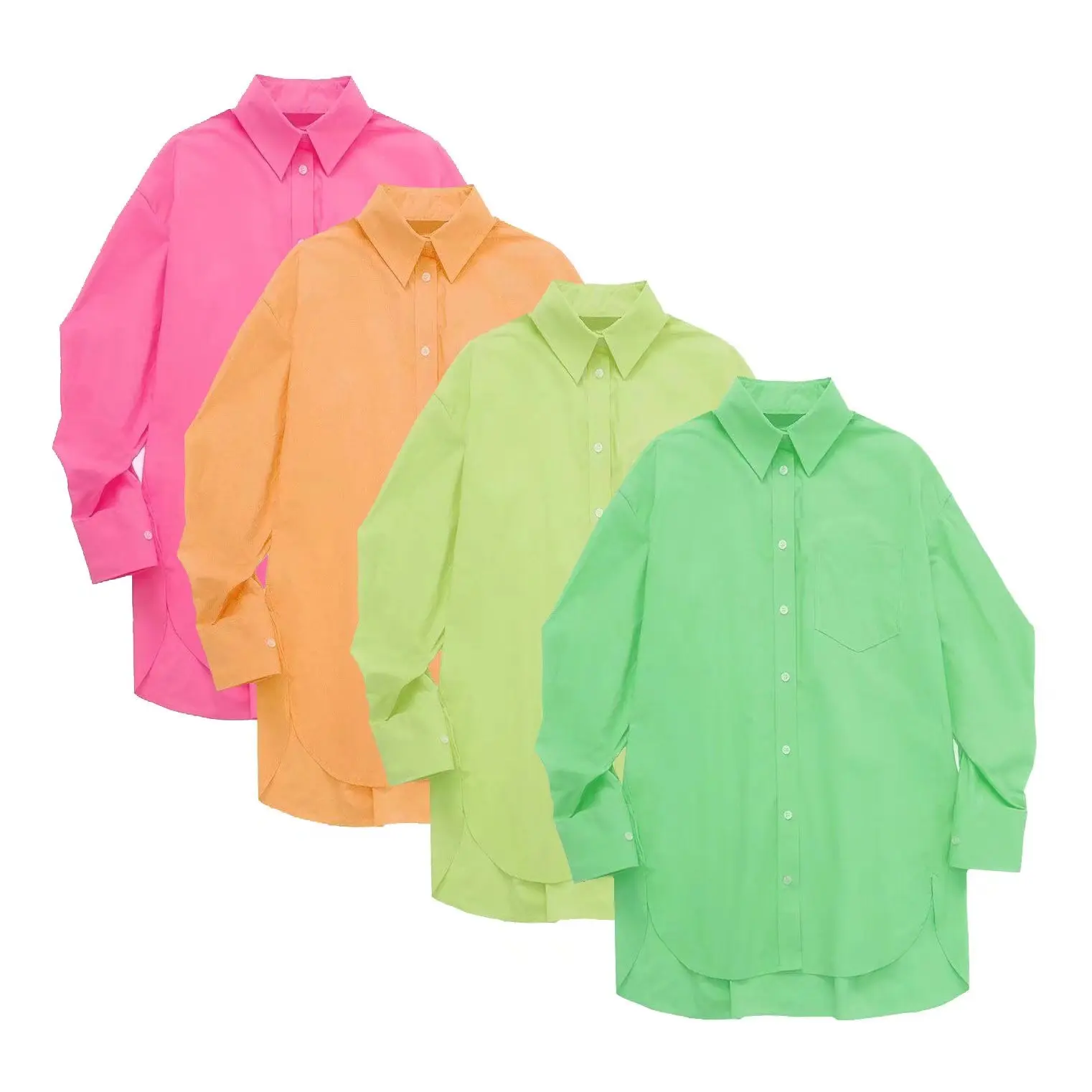 Clothland Women Oversized Cotton Blouse Loose Style One Pocket Long Sleeve Shirt Candy Color Basic Casual Tops Blusa LA539
Clothland Women Oversized Cotton Blouse Loose Style One Pocket Long Sleeve Shirt Candy Color Basic Casual Tops Blusa LA539