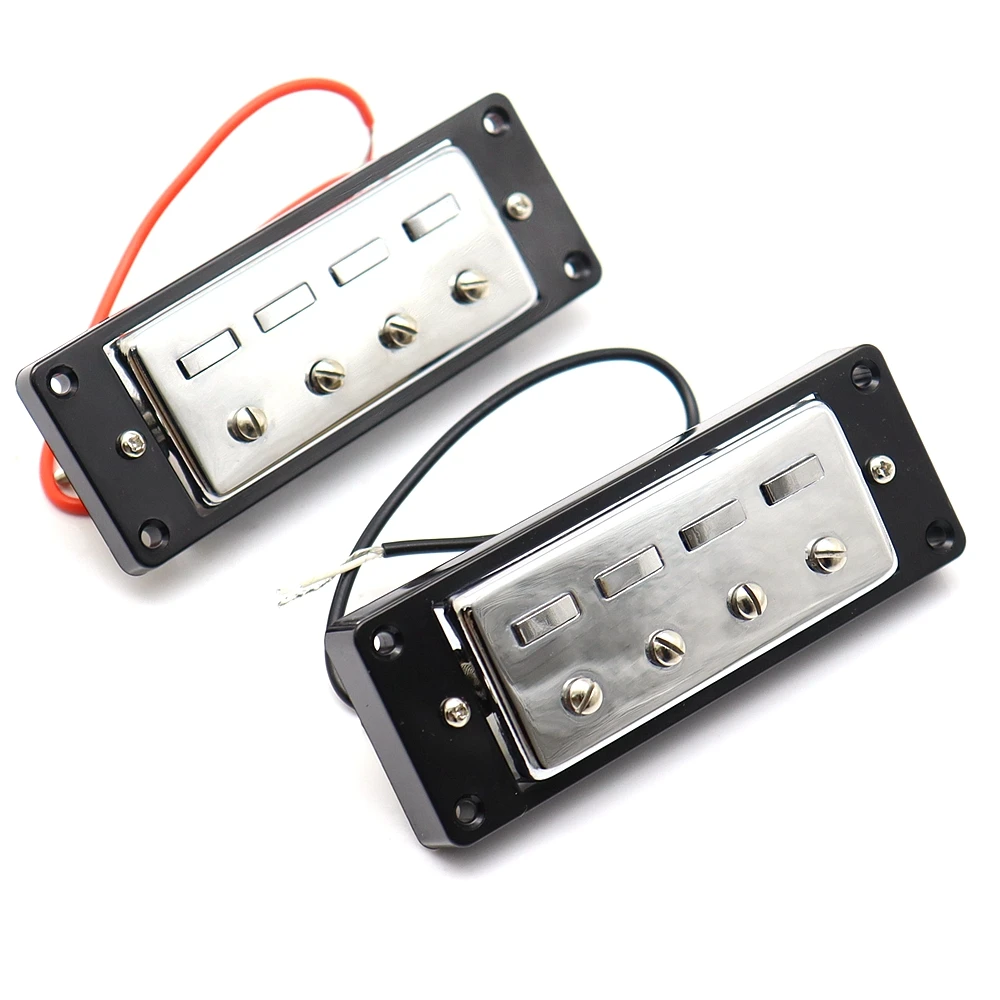 1Set Guitar Pickups Mini 4 string Bass Guitar Humbucker Pickups with Black Ring for Electric Guitar with mounting screws
1Set Guitar Pickups Mini 4 string Bass Guitar Humbucker Pickups with Black Ring for Electric Guitar with mounting screws