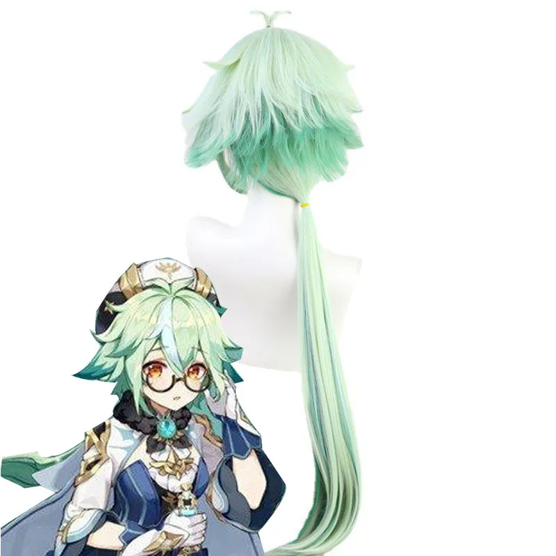 Парик Genshin ударопрочный из сахарозы длиной 85 см, термостойкие синтетические искусственные волосы для косплея из аниме «Зеленое яблоко» на Х... 
Парик Genshin ударопрочный из сахарозы длиной 85 см, термостойкие синтетические искусственные волосы для косплея из аниме «Зеленое яблоко» на Х...