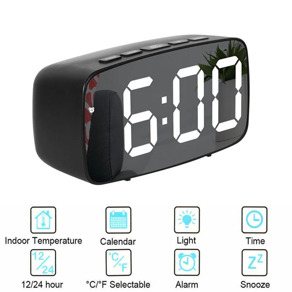 Acrylic/Mirror Digital Alarm Clock Voice Control Teperature Snooze Night Mode Table Clock 12/24H Electronic LED Clock Home Decor
Acrylic/Mirror Digital Alarm Clock Voice Control Teperature Snooze Night Mode Table Clock 12/24H Electronic LED Clock Home Decor