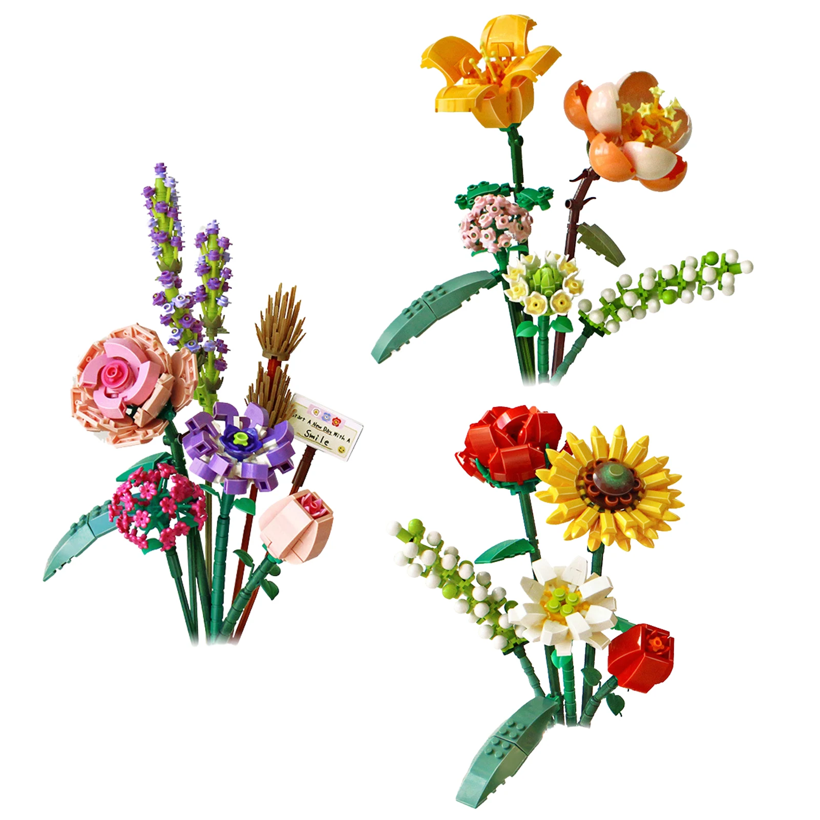 Unique DIY Flowers Bouquet Artificial Flower Building Stacking Toys Creative Blocks Kit For Adults Luxury Living Bed Room Decor
Unique DIY Flowers Bouquet Artificial Flower Building Stacking Toys Creative Blocks Kit For Adults Luxury Living Bed Room Decor