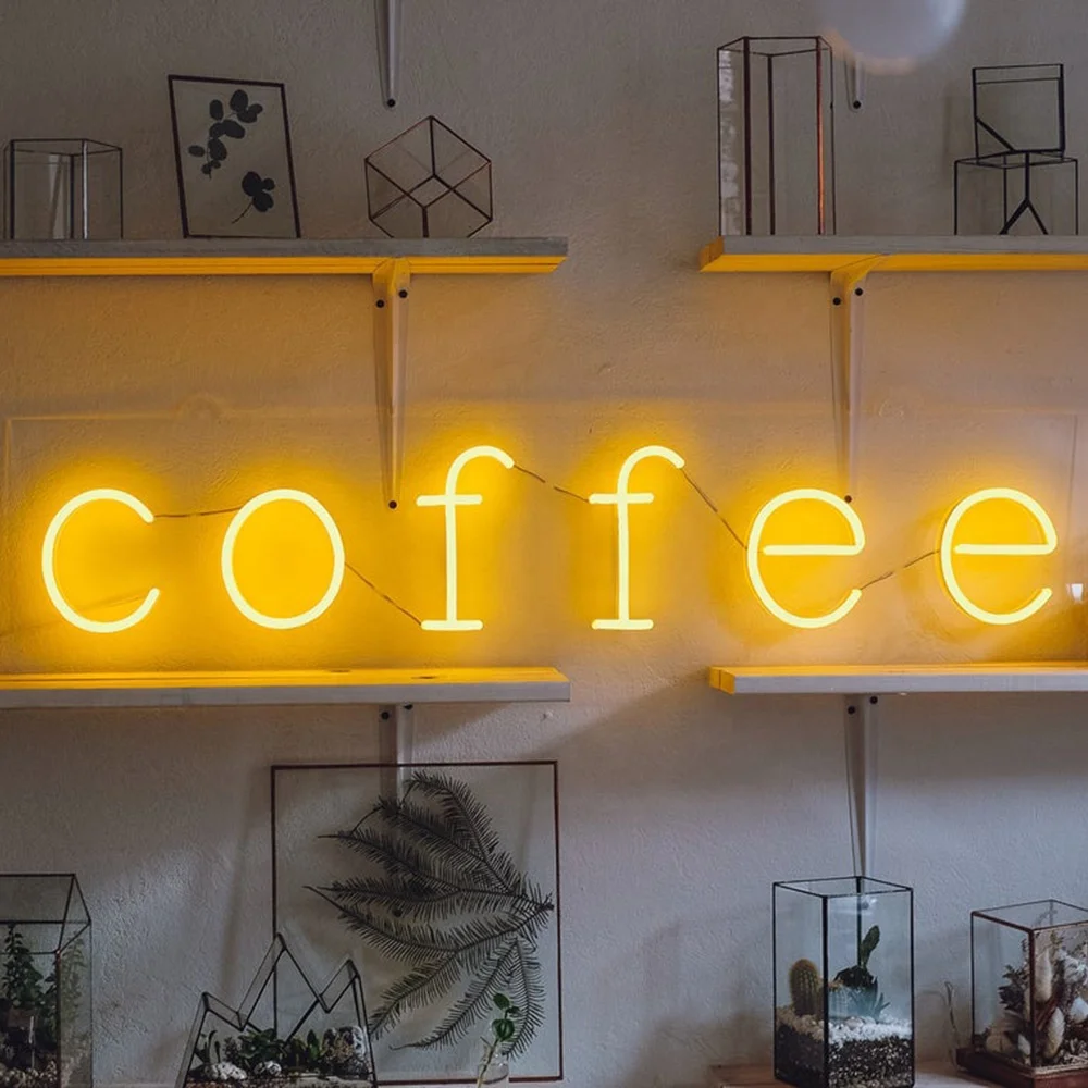 Cafe Coffee Shop Art Wall Hanging Advertising Light LED Letter Neon Light Acrylic Flexible Decor Coffee Neon Sign
Cafe Coffee Shop Art Wall Hanging Advertising Light LED Letter Neon Light Acrylic Flexible Decor Coffee Neon Sign
