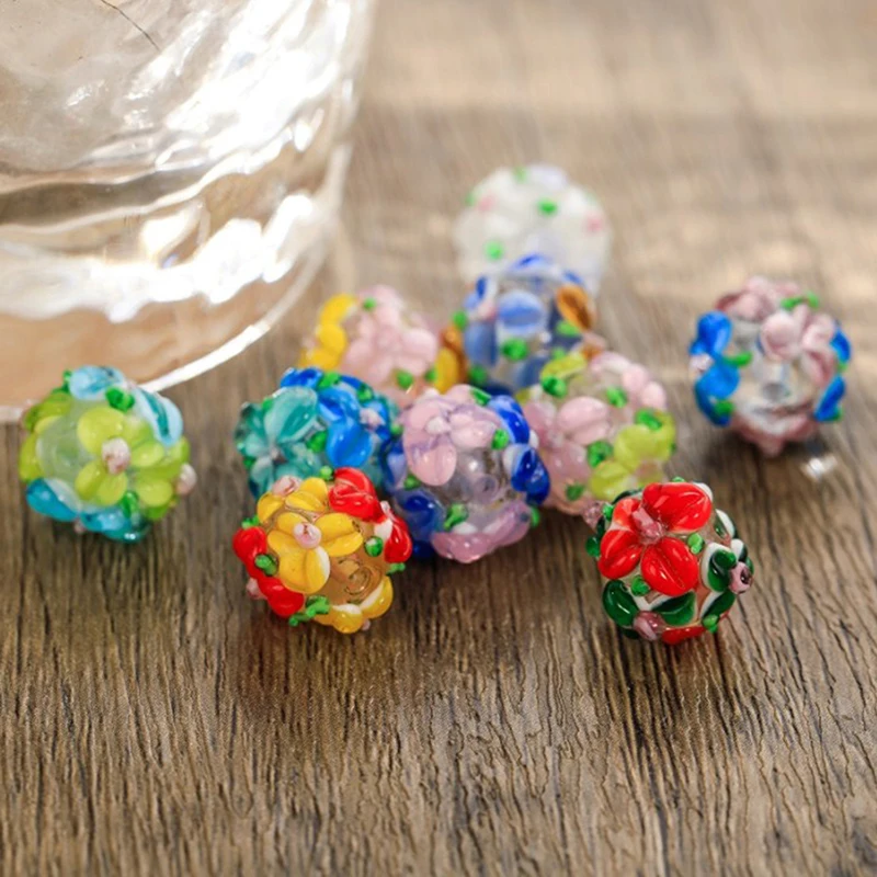 1PC 12mm Green Red Large Murano Flower Clear Lampwork Glass Round Loose Spacer Beads For Jewerly Making Diy Bracelet Accessories
1PC 12mm Green Red Large Murano Flower Clear Lampwork Glass Round Loose Spacer Beads For Jewerly Making Diy Bracelet Accessories