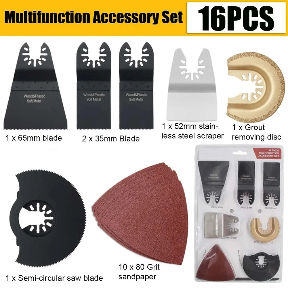 16pcs/Japan-tooth/Bi-metal Oscillating Tool Multi-function Tool Saw Blades For Wood/metal/plastic/tail Cutting
16pcs/Japan-tooth/Bi-metal Oscillating Tool Multi-function Tool Saw Blades For Wood/metal/plastic/tail Cutting