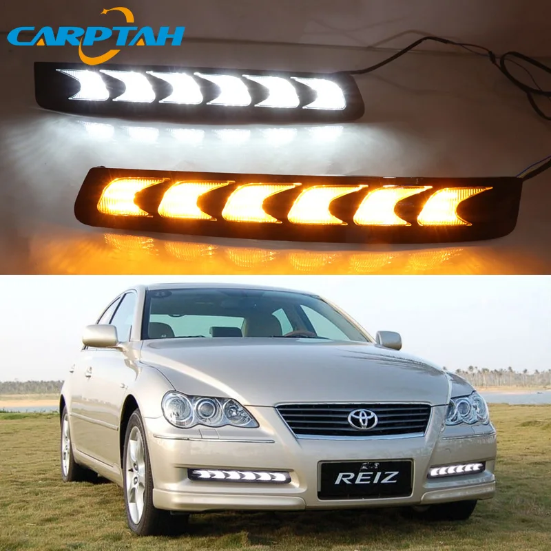 Светодиодные дневные ходовые огни для Toyota Mark X I 2004 - 2009 12 В, динамический желтый указатель поворота, светильник индикатор светодиодный мпер, светодиодная лампа DRL
Светодиодные дневные ходовые огни для Toyota Mark X I 2004 - 2009 12 В, динамический желтый указатель поворота, светильник индикатор светодиодный мпер, светодиодная лампа DRL