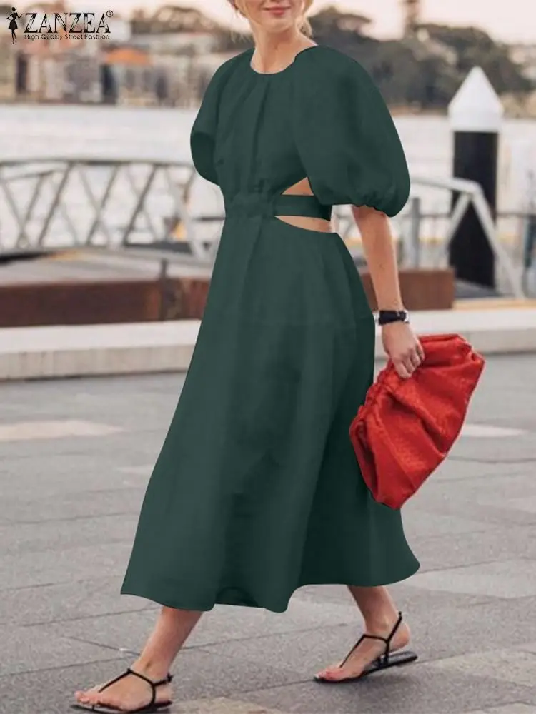 ZANZEA Stylish Summer Women Puff Sleeve Hollow Out Party Sundress Elegant Backless Mini Dress Casual Lace Up Holiday Vestidos
ZANZEA Stylish Summer Women Puff Sleeve Hollow Out Party Sundress Elegant Backless Mini Dress Casual Lace Up Holiday Vestidos