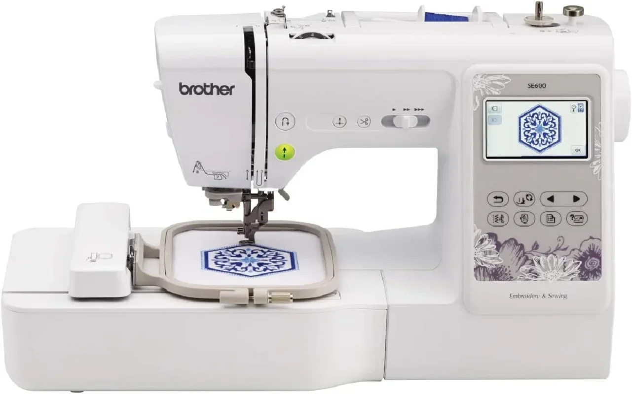 Летняя скидка 50% Швейная и вышивальная машина Brother SE600 80 дизайнов 103 встроенных