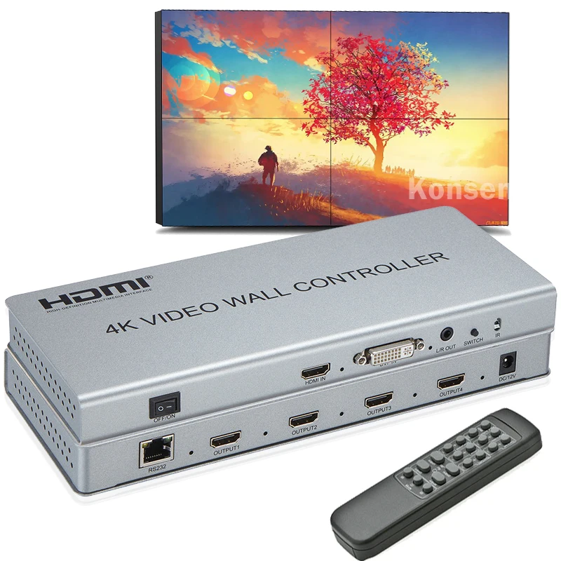 Настенный видеоконтроллер 4K 2x2 HDMI против 1080P ТВ настенный процессор 1x2 1x3 1x4 4 экран сшивание ободок компенсация 180 градусов вращения
Настенный видеоконтроллер 4K 2x2 HDMI против 1080P ТВ настенный процессор 1x2 1x3 1x4 4 экран сшивание ободок компенсация 180 градусов вращения