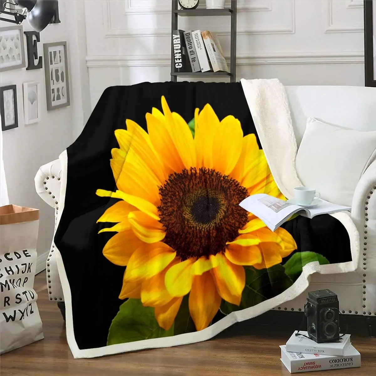 Sunflower Fleece Blanket for Sofa Couch Women Blossom Floral Print Sherpa Throw Blanket Decorative Flowers Pattern Plush
Sunflower Fleece Blanket for Sofa Couch Women Blossom Floral Print Sherpa Throw Blanket Decorative Flowers Pattern Plush