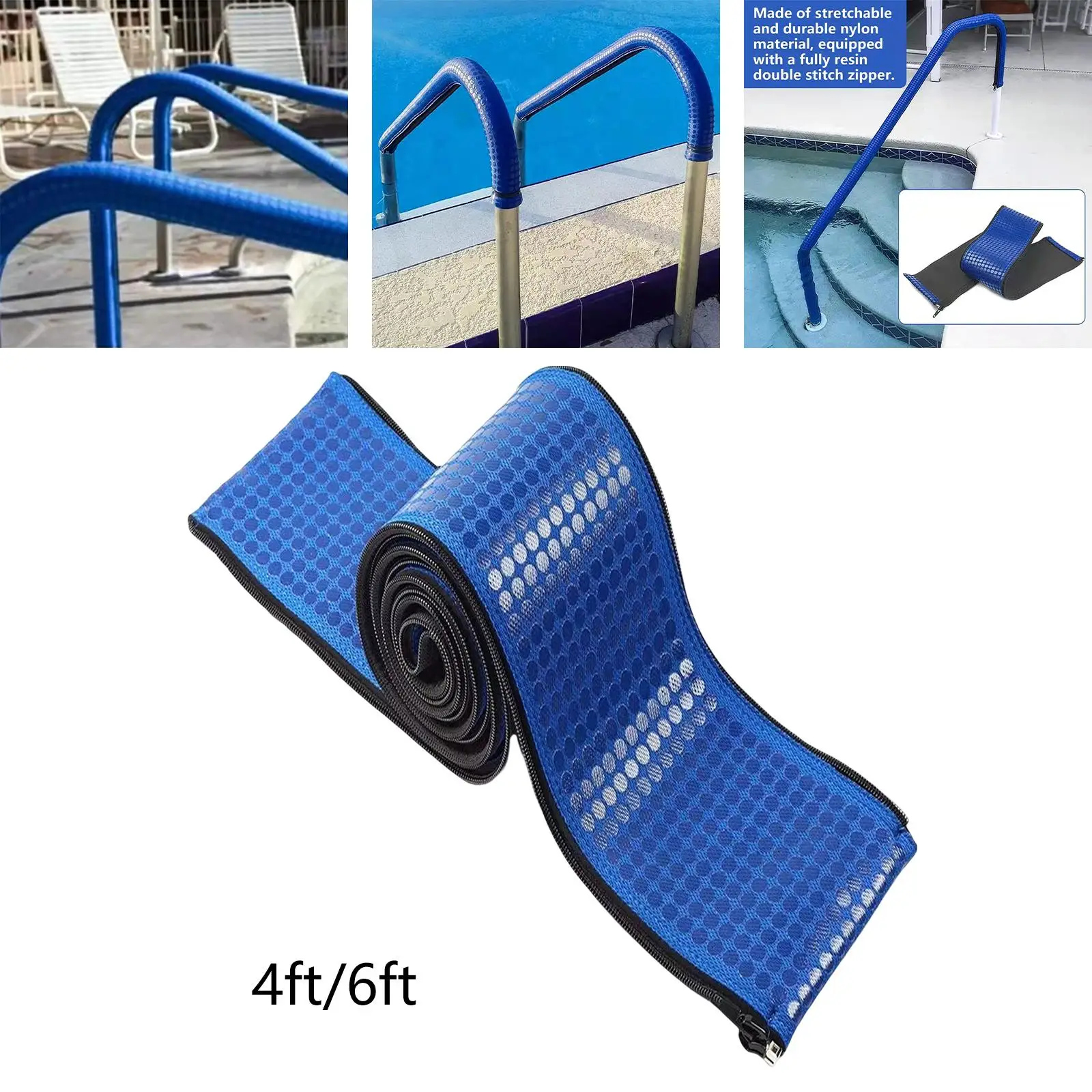 4ft /6ft Pool Handrail Cover Neoprene Swim Spa Hot Tub Non Slip Swimming Pool Zippered Grip for Stairs Staircase House Home
4ft /6ft Pool Handrail Cover Neoprene Swim Spa Hot Tub Non Slip Swimming Pool Zippered Grip for Stairs Staircase House Home
