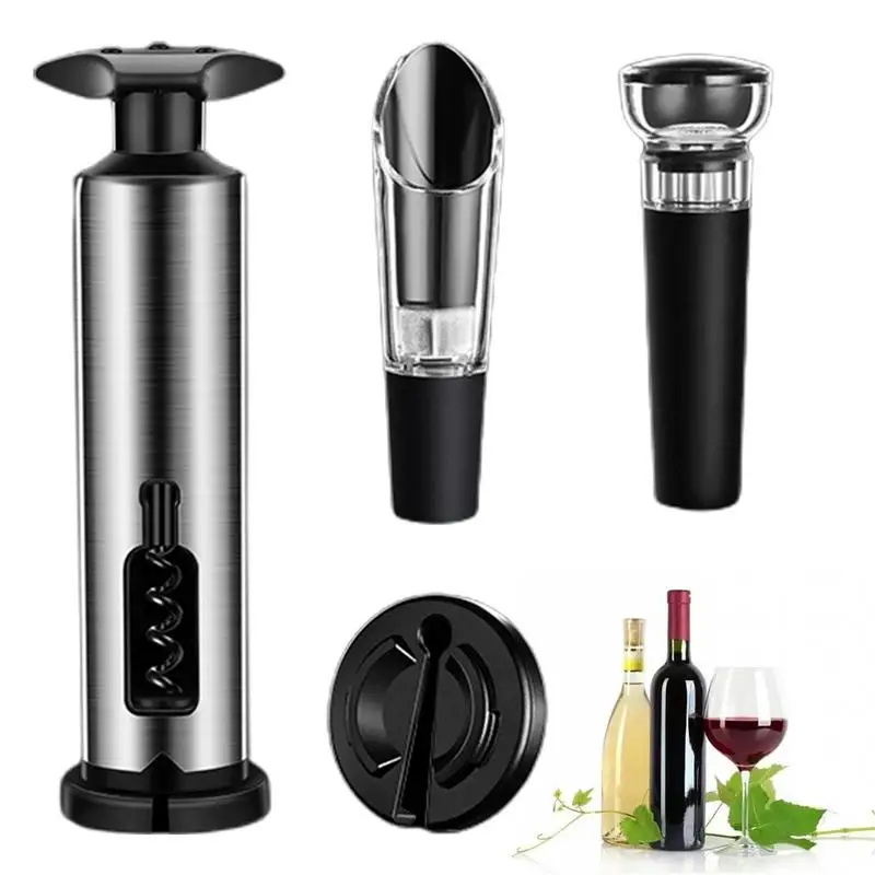 Wine Opener And Stopper Set Vacuum Wine Saver With Pourer And Foil Cutter Wine Accessories For Friends Family Women Men To Open
Wine Opener And Stopper Set Vacuum Wine Saver With Pourer And Foil Cutter Wine Accessories For Friends Family Women Men To Open