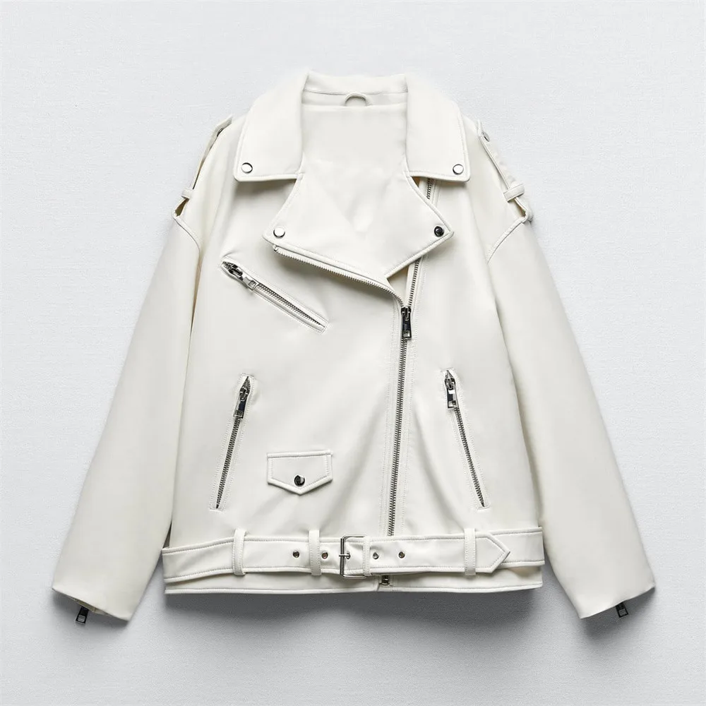 COS LRIS 2022 Autumn New Women's Clothing Solid Color Trendy Motorcycle Style Imitation Leather Loose Jacket 3427811
COS LRIS 2022 Autumn New Women's Clothing Solid Color Trendy Motorcycle Style Imitation Leather Loose Jacket 3427811