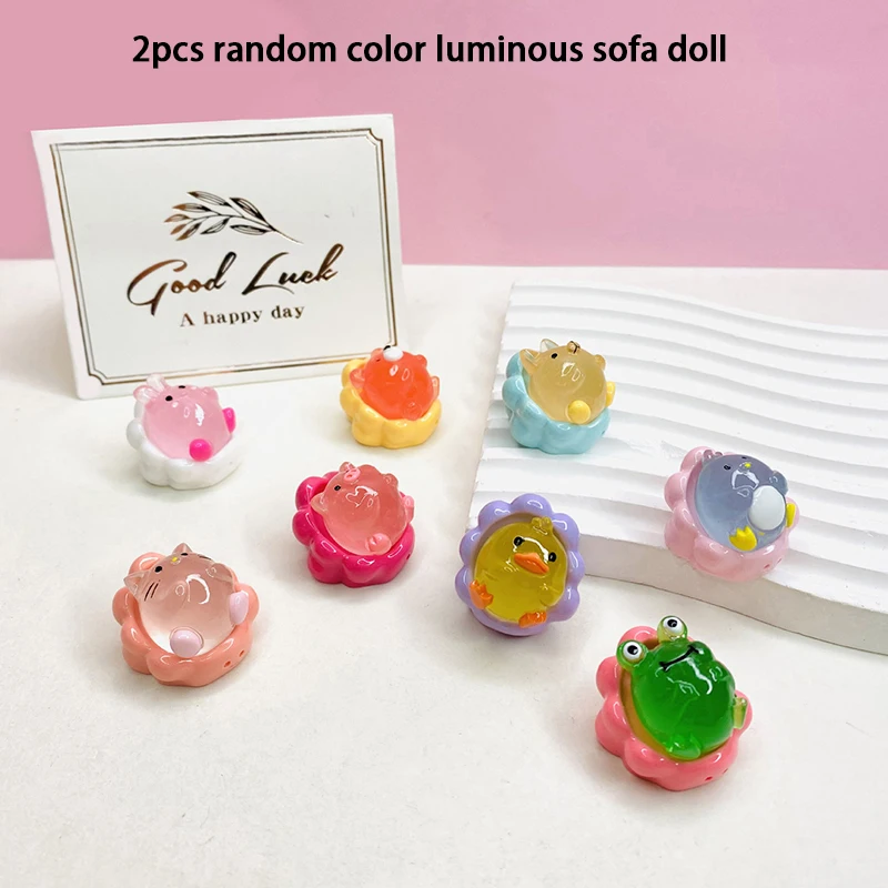 2Pcs Cute Luminous Miniature Ornaments Cartoon Animal Doll Ornament Car DIY Decorations Accessories
2Pcs Cute Luminous Miniature Ornaments Cartoon Animal Doll Ornament Car DIY Decorations Accessories