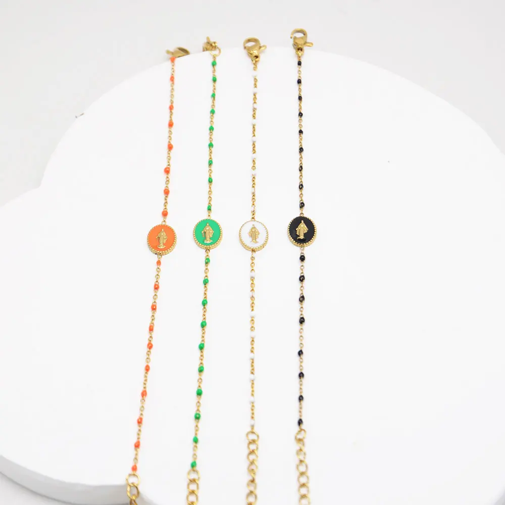 Fashion Oil Drip Oval Jesus Stainless Steel Pendant Bracelet Women Men God Blessing Religious Jewellery Gifts 
Fashion Oil Drip Oval Jesus Stainless Steel Pendant Bracelet Women Men God Blessing Religious Jewellery Gifts