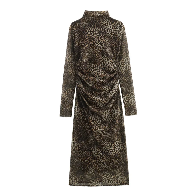 2023 New Women Animal Pattern Silk Mesh Slim Fit Long sleeved Dress Spring&Autumn Fashion Versatile Back Zipper Dress
2023 New Women Animal Pattern Silk Mesh Slim Fit Long sleeved Dress Spring&Autumn Fashion Versatile Back Zipper Dress